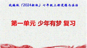 统编版（2024新版）七年级上册道德与法治第一单元少年有梦复习课件.pptx