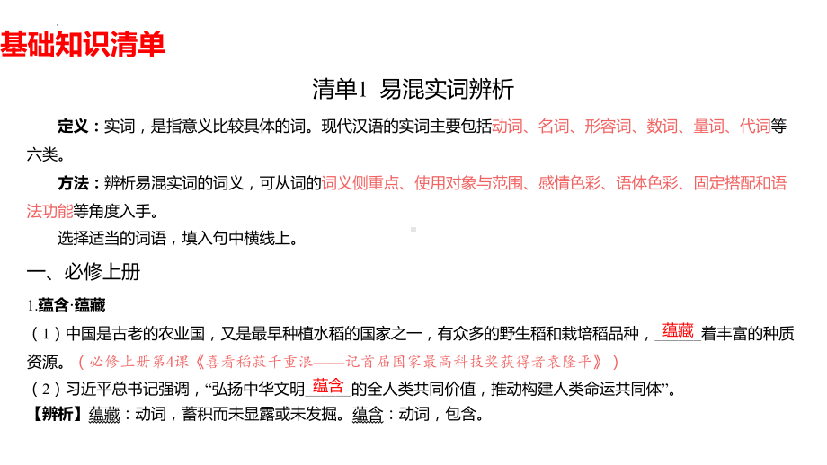 2025届高考语文基础专项一轮复习专题：语言文字运用ppt课件.pptx_第2页