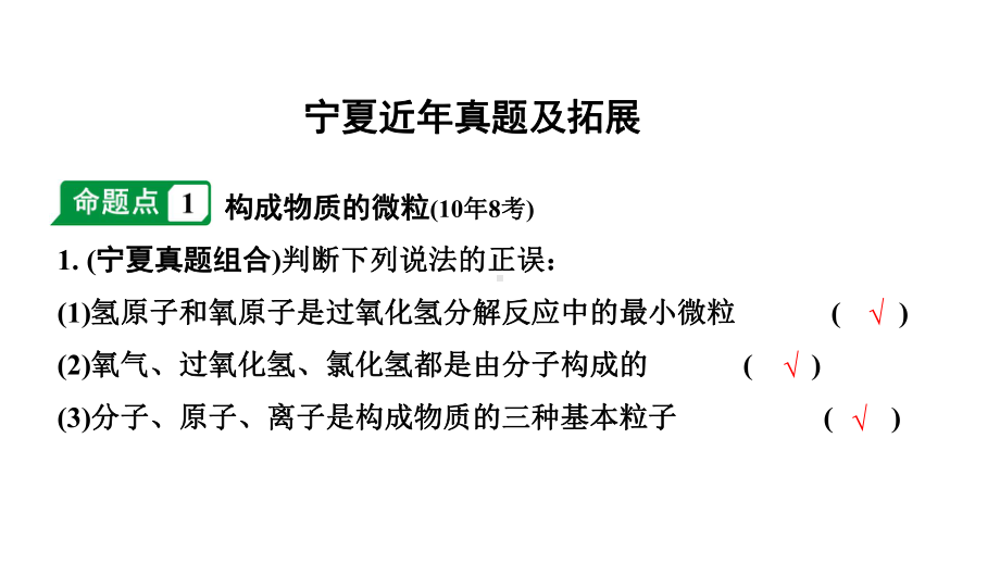 2024宁夏中考化学二轮重点专题突破 主题9 微粒构成物质 认识化学元素（课件）.pptx_第2页