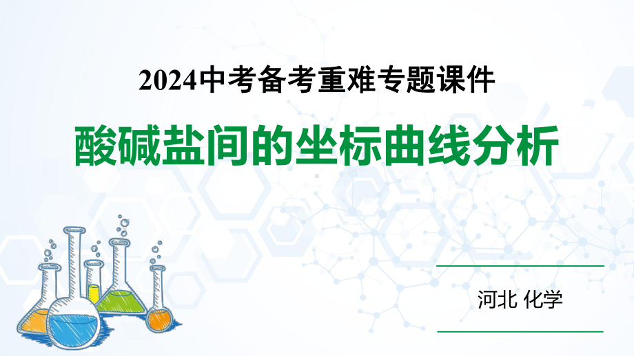 2024河北化学中考备考重难专题：酸碱盐间的坐标曲线分析 （课件）.pptx_第1页