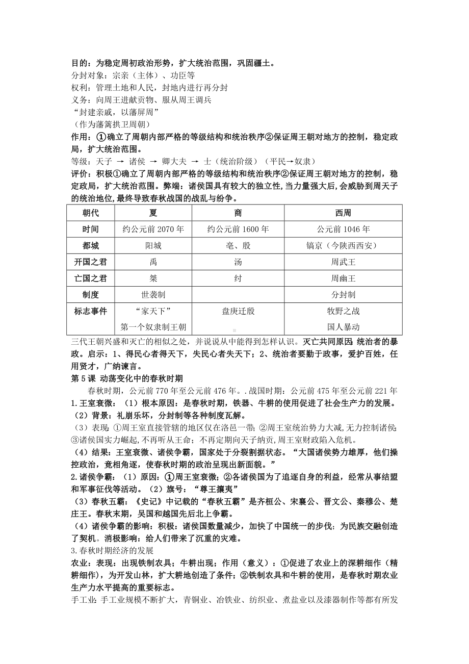 （2024新部编）统编版七年级上册《历史》期末考试考点归纳.docx_第3页