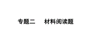 2024海南中考化学二轮重点专题突破 专题二 材料阅读题（课件）.pptx