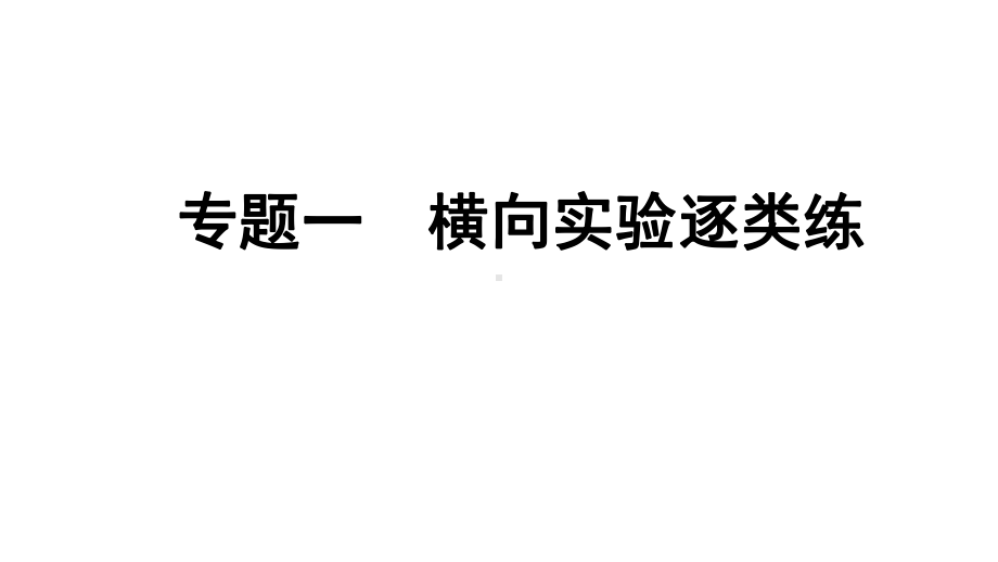 2024辽宁中考化学二轮重点专题研究 专题一横向实验逐类练（课件）.pptx_第1页