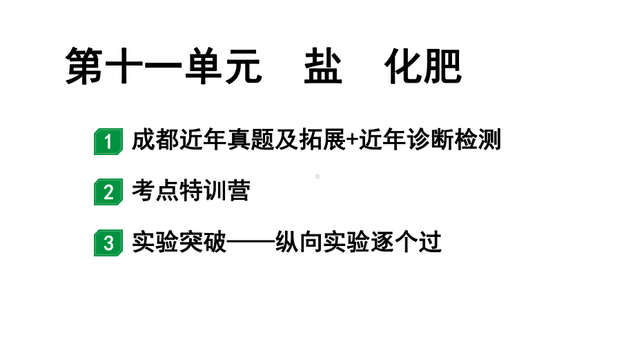 2024成都中考化学二轮复习之中考题型研究 第十一单元　盐　化肥（课件）.pptx_第1页