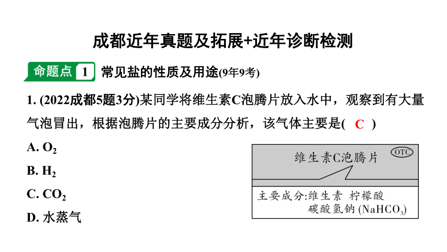 2024成都中考化学二轮复习之中考题型研究 第十一单元　盐　化肥（课件）.pptx_第2页