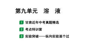 2024甘肃中考化学一轮复习之中考考点研究 第九单元 溶液（课件）.pptx