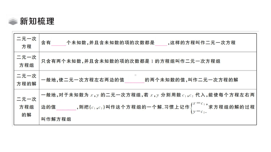 初中数学新湘教版七年级上册3.5 认识二元一次方程组课堂作业课件2024秋.pptx_第2页