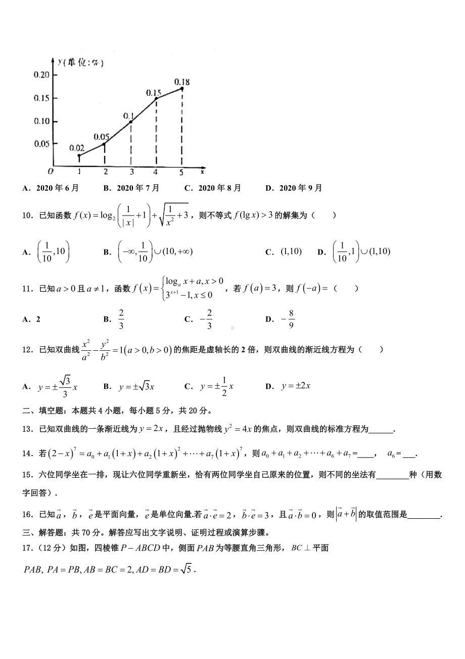 浙江省越崎中学2024届高考冲刺数学模拟试题含解析.doc_第3页