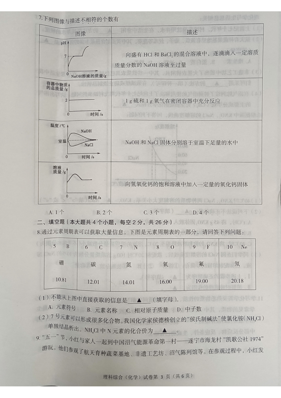 2022四川省遂宁市中考化学真题.pdf_第3页