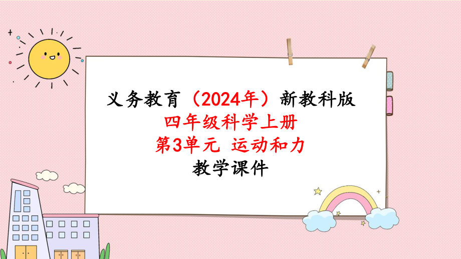 教科版四年级科学上册《第3单元运动和力 单元复习》教学课件.pptx_第1页