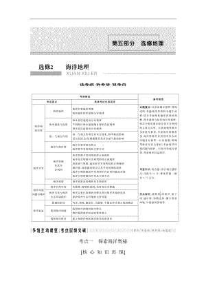 2024年高考地理（鲁教版江苏专用）总复习提纲：选修部分.doc