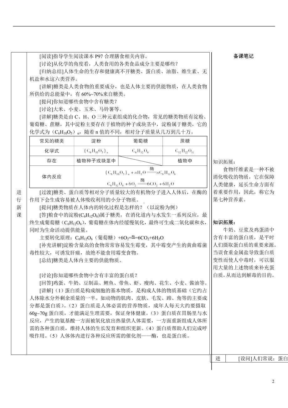 第十一单元 化学与社会课题1化学与人体健康第2课时合理膳食及合理用药.doc_第2页