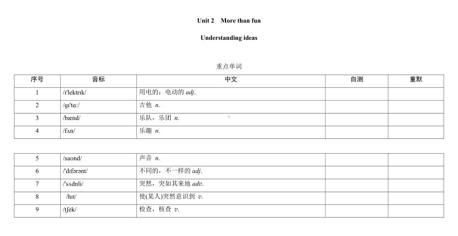 2024新外研版七年级上册《英语》Unit 2背默练习.docx_第1页