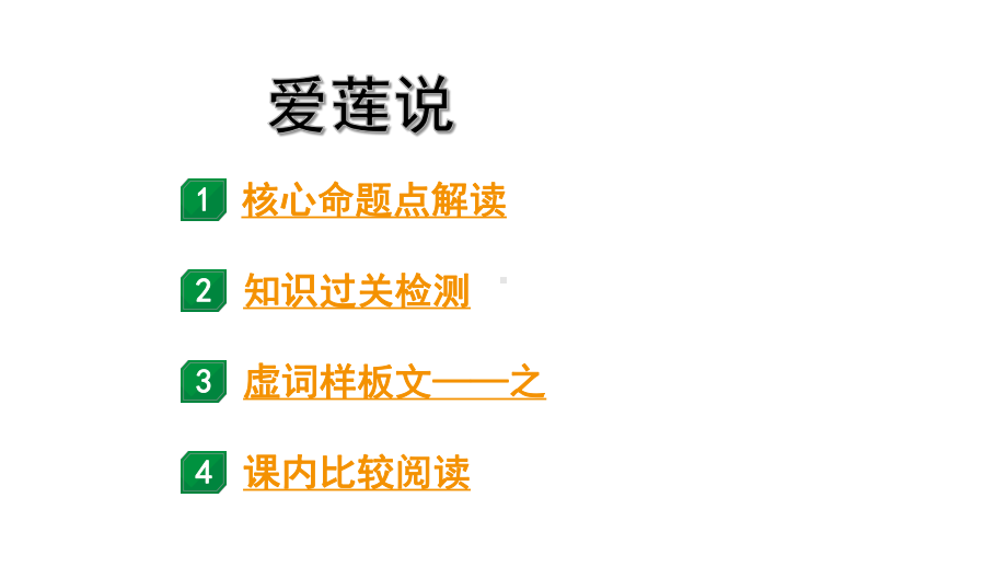 2024成都中考语文备考文言文专题爱莲说 （练习课件）.pptx_第1页