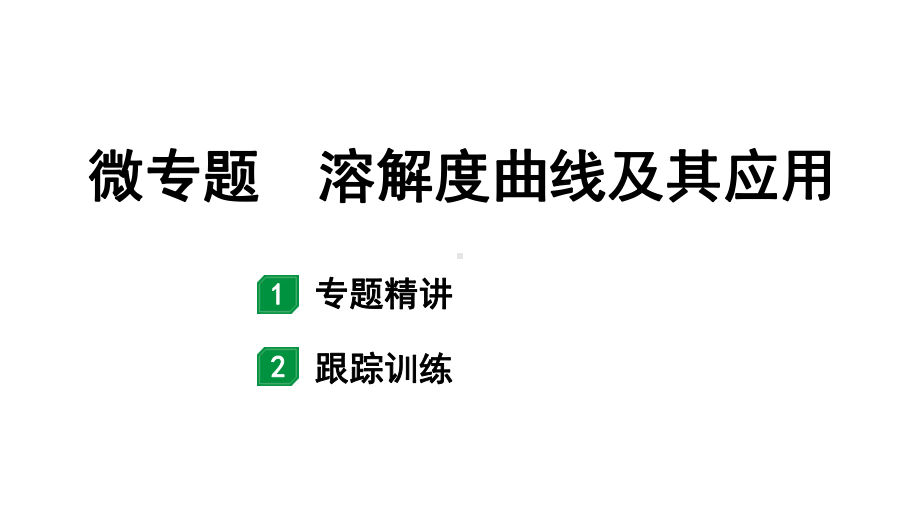 2024山东中考化学二轮专题复习 微专题 溶解度曲线及其应用（课件）.pptx_第1页