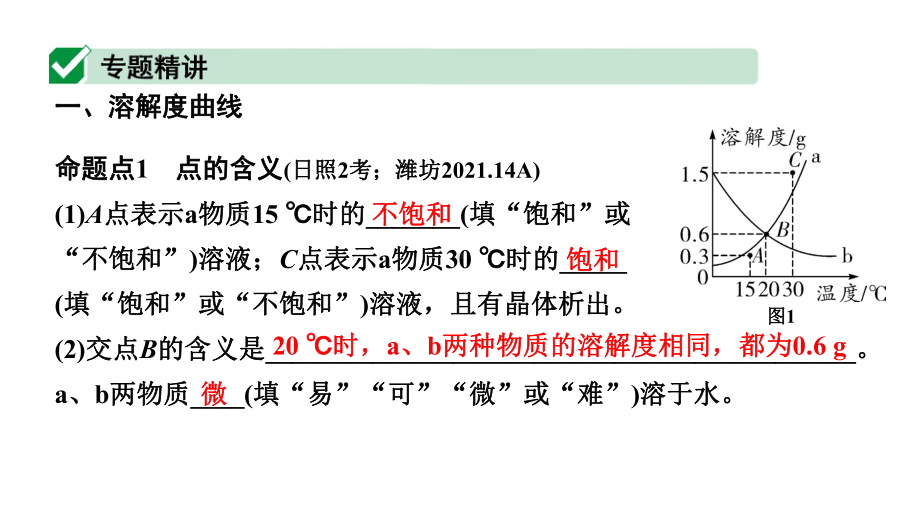 2024山东中考化学二轮专题复习 微专题 溶解度曲线及其应用（课件）.pptx_第2页