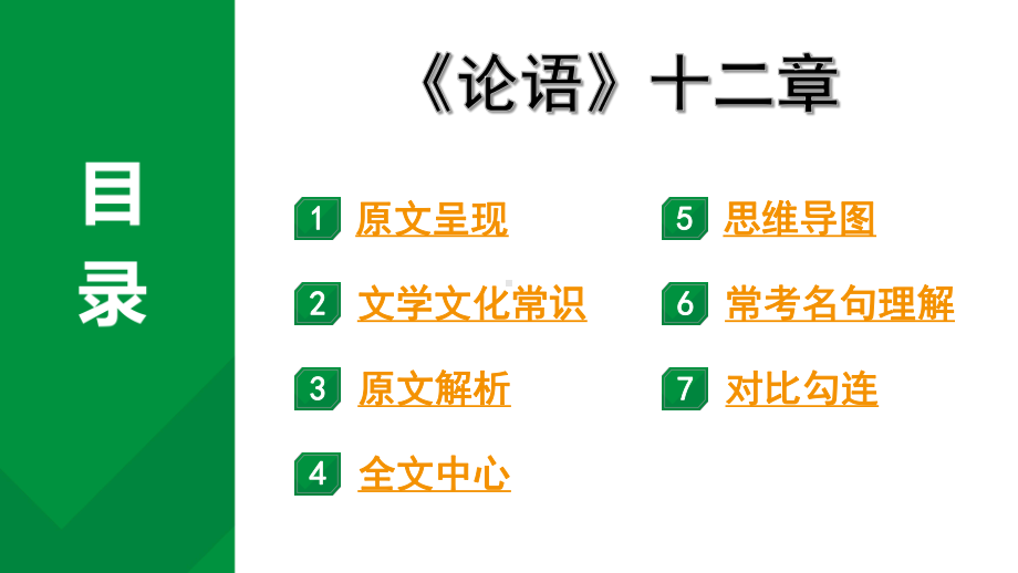 2024成都中考语文备考文言文专题 《论语》十二章“三行对译”（教学课件）.pptx_第1页