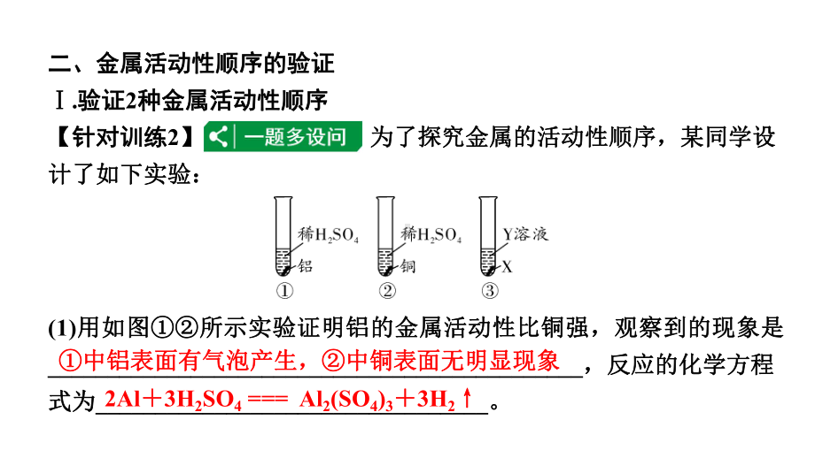 2024沈阳中考化学二轮专题复习 金属活动性顺序的判断及验证（课件）.pptx_第3页