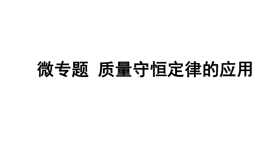 2024沈阳中考化学二轮专题突破 微专题 质量守恒定律的应用（课件）.pptx_第1页