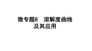 2024四川中考化学一轮复习 微专题8 溶解度曲线及其应用（课件）.pptx