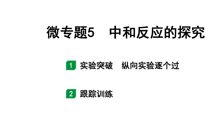 2024长沙中考化学一轮复习 微专题5 中和反应的探究（课件）.pptx_第1页