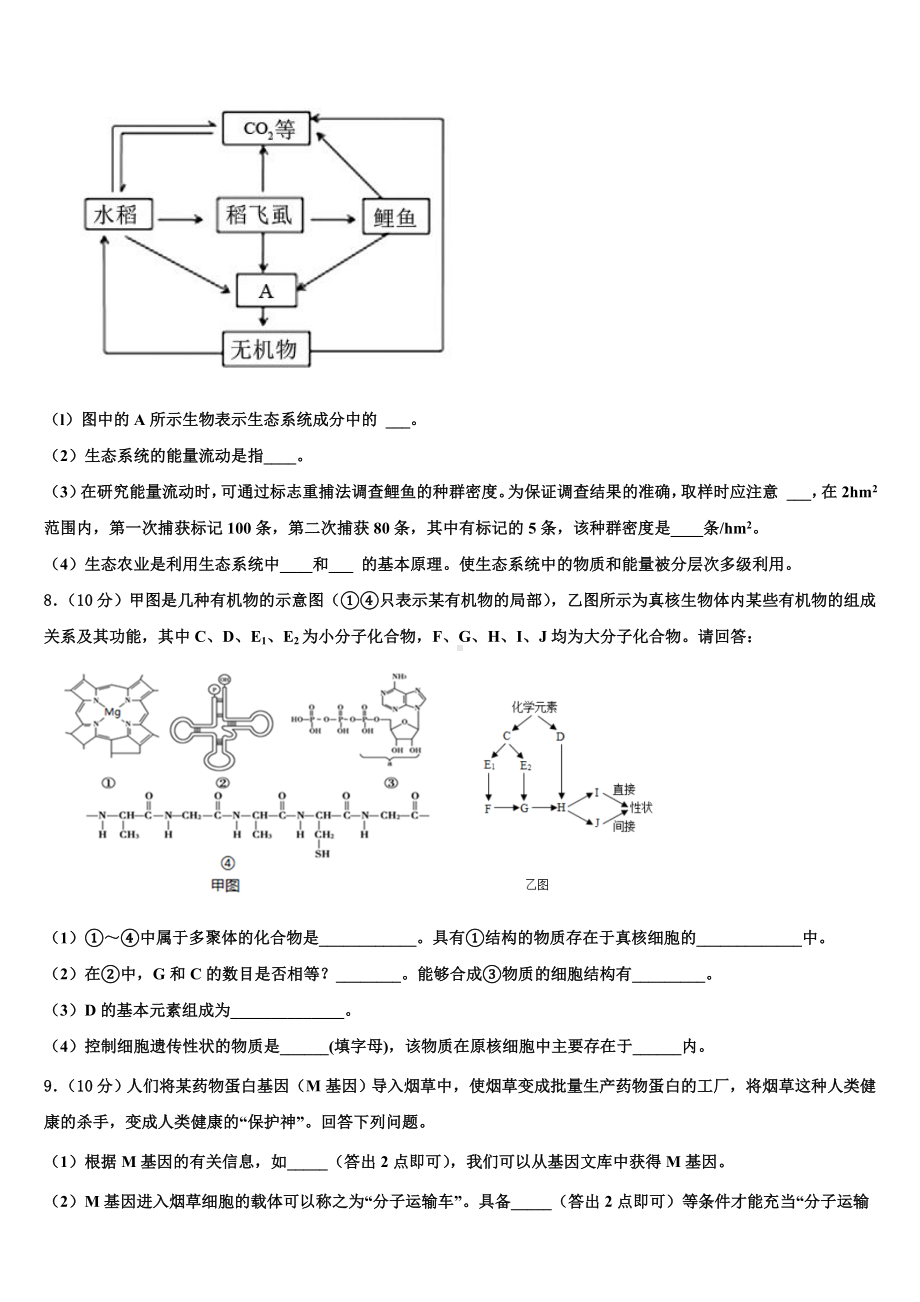 2024届福建省东山第二中学高三最后一模生物试题含解析.doc_第3页