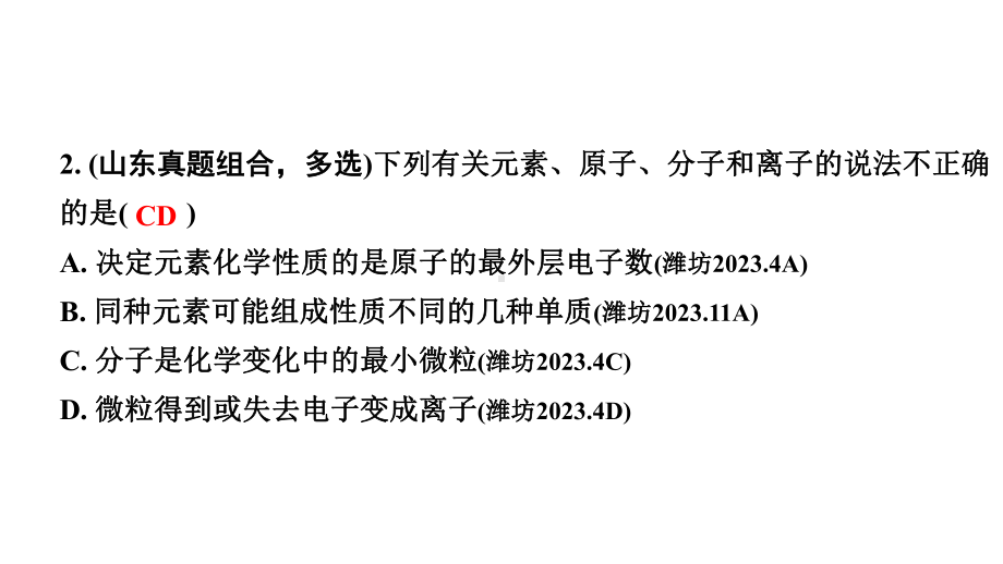 2024山东中考化学一轮复习 中考考点研究 第三单元 物质构成的奥秘（课件）.pptx_第3页