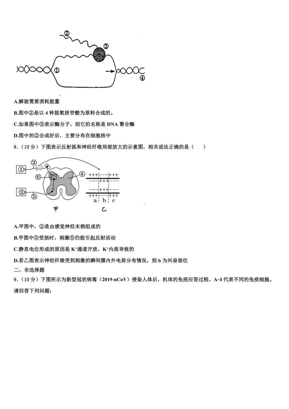 2024届黑龙江省牡丹江市爱民区牡丹江一中高二生物第一学期期末综合测试模拟试题含解析.doc_第3页