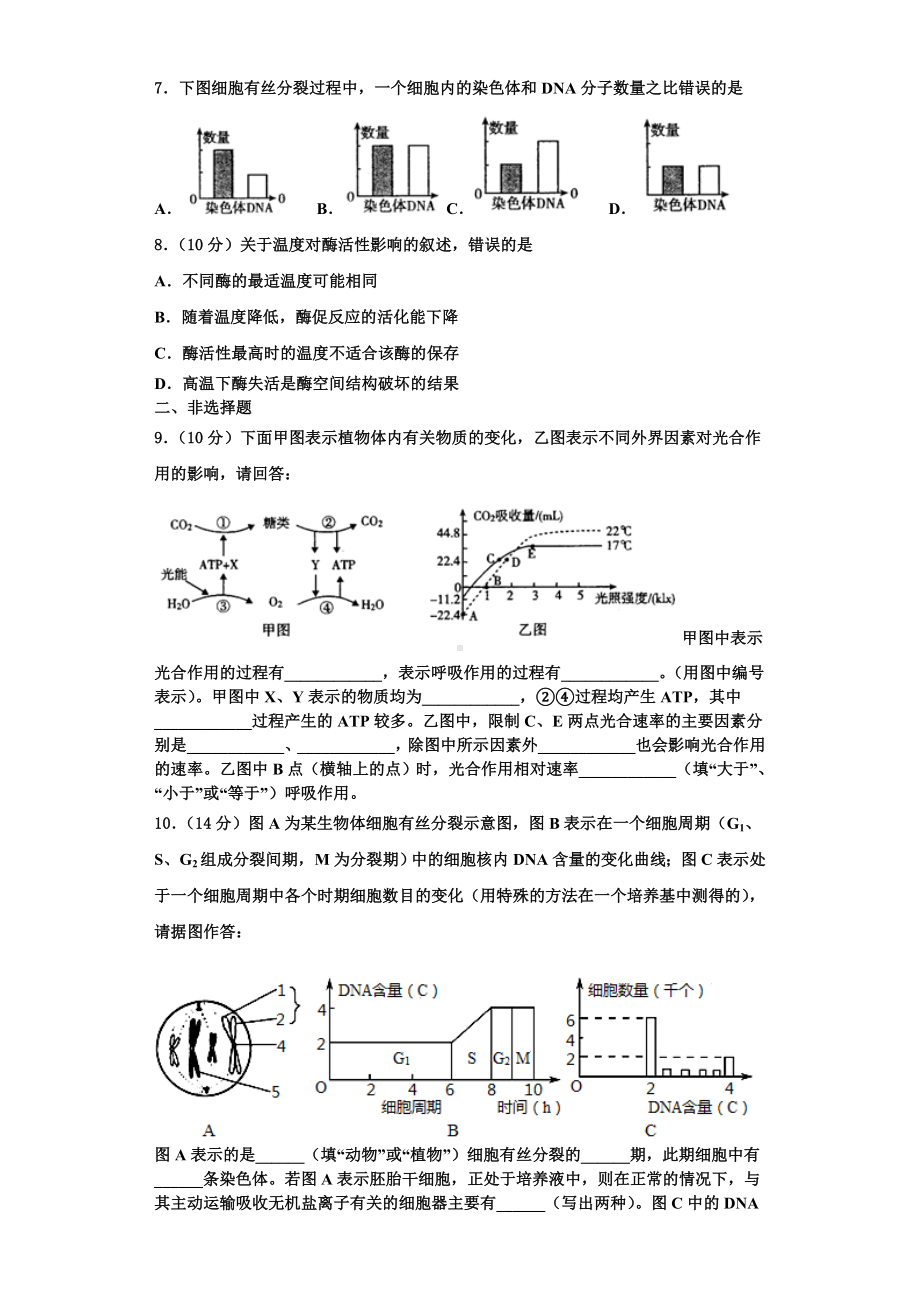 2023-2024学年浙江省杭十四中生物高一第一学期期末调研模拟试题含解析.doc_第2页