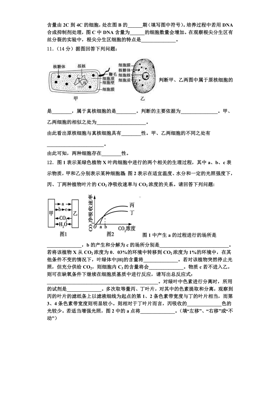 2023-2024学年浙江省杭十四中生物高一第一学期期末调研模拟试题含解析.doc_第3页