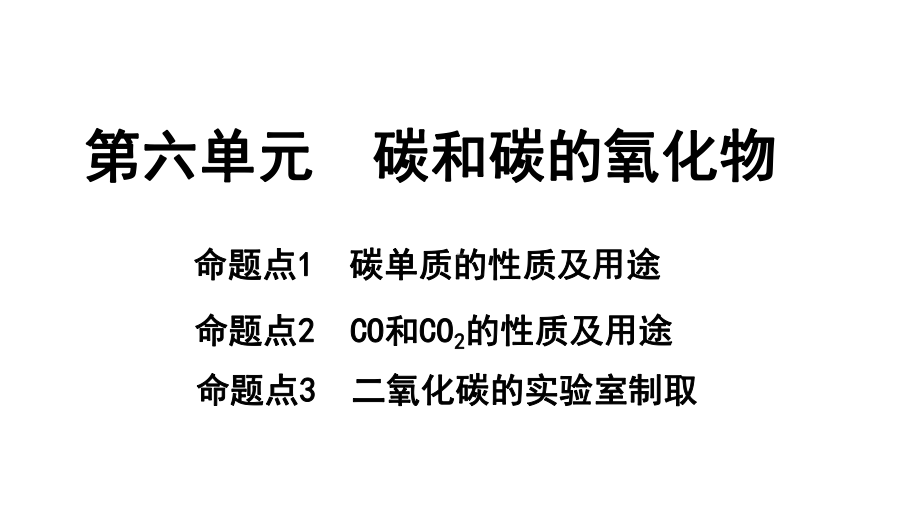 2024长沙中考化学一轮复习 第六单元 碳和碳的氧化物（课件）.pptx_第1页