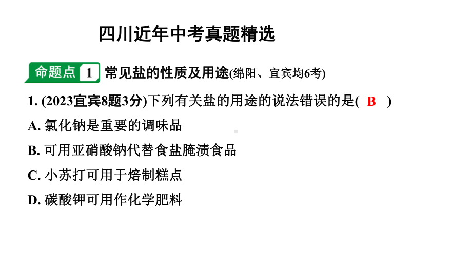 2024四川中考化学一轮复习 第十一单元　盐　化肥（课件）.pptx_第2页