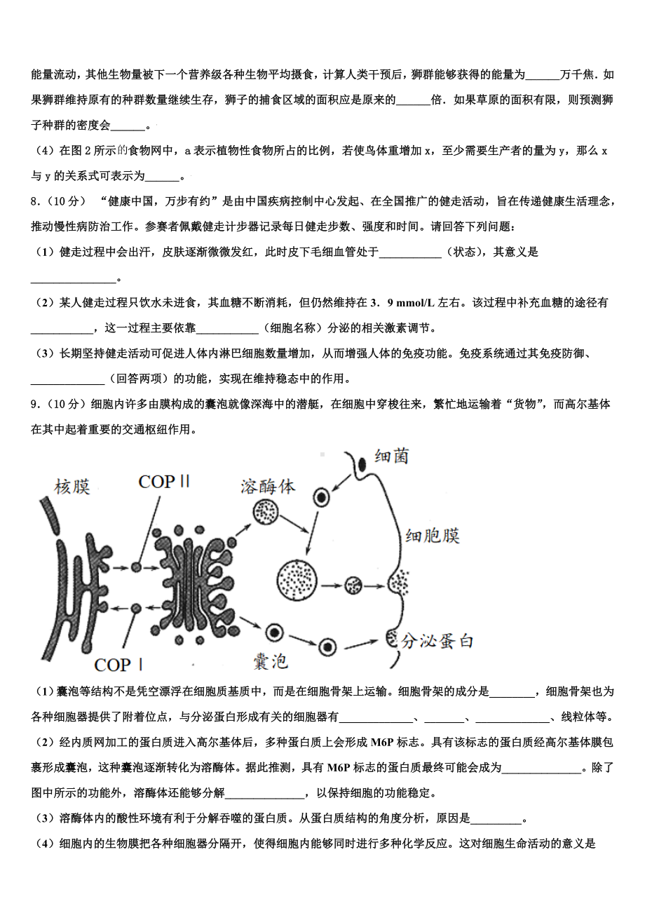 福建省莆田第七中学2024届高二上生物期末质量跟踪监视试题含解析.doc_第3页