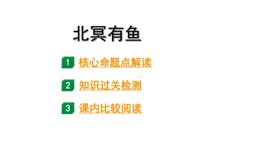 2024成都中考语文备考文言文专题 北冥有鱼（练习课件）.pptx_第1页