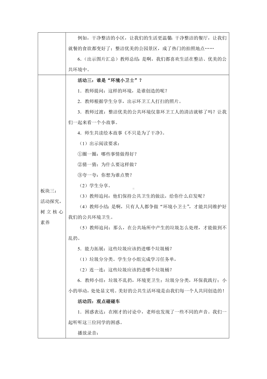 第15课 我们不乱扔 （第1课时）教学设计-（2024新部编）统编版一年级上册《道德与法治》.docx_第3页