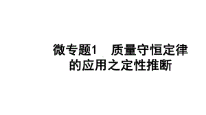 2024四川中考化学一轮复习 微专题1 质量守恒定律的应用之定性推断（课件）.pptx