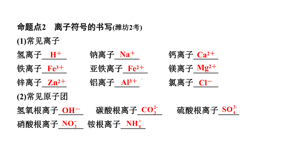 2024山东中考化学二轮专题复习 微专题 化学用语（课件）.pptx_第3页