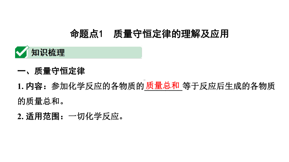 2024长沙中考化学一轮复习 第五单元 化学方程式（课件）.pptx_第2页