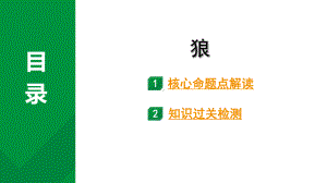 2024成都语文中考试题研究备考 古诗文阅读 专题一 文言文阅读 狼（练）（课件）.pptx