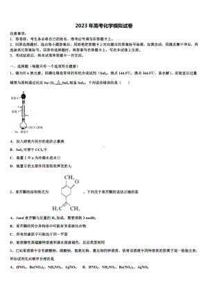 湖南省邵阳县第一中学2023年高考仿真卷化学试卷含解析.doc