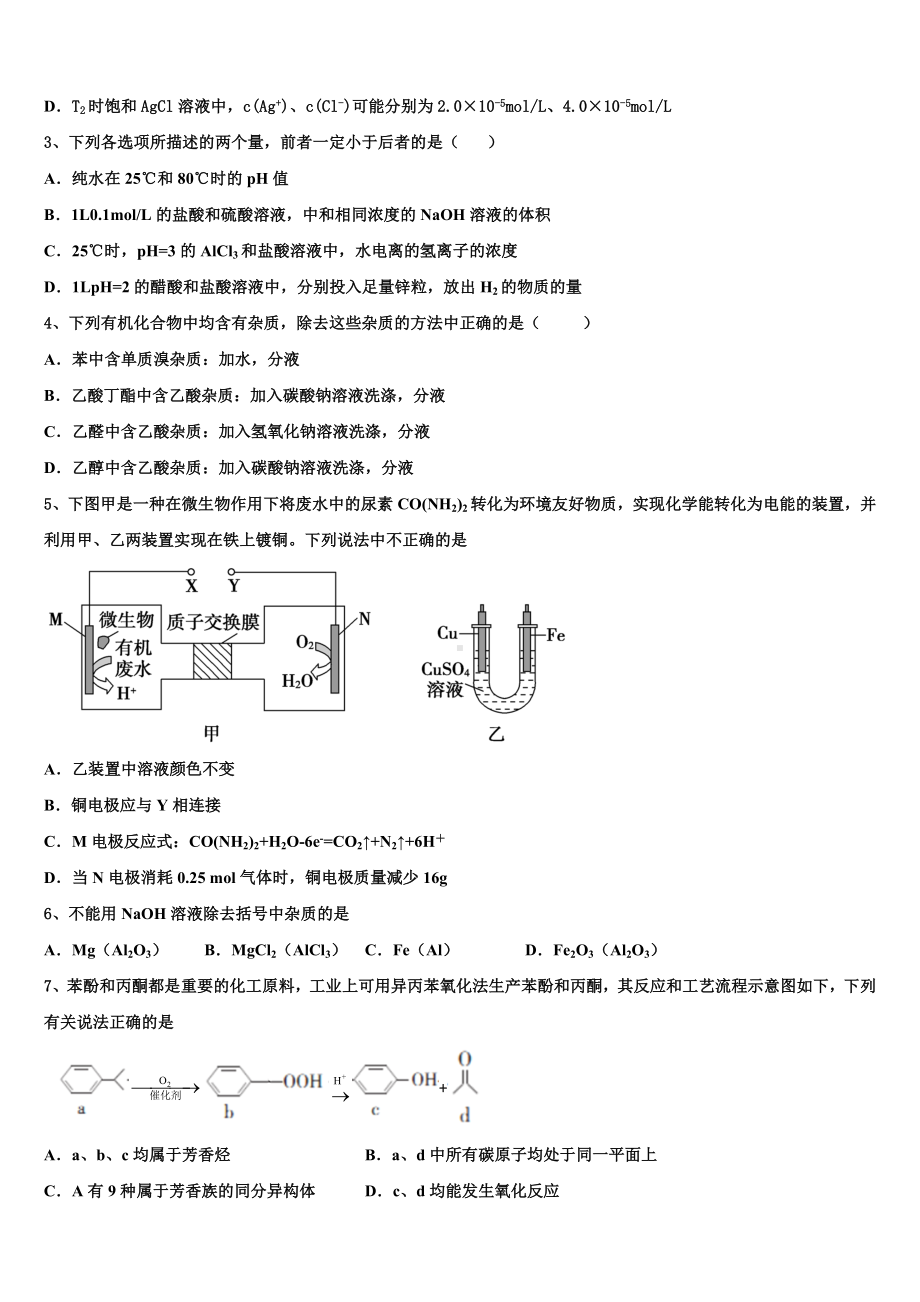 北京市丰台区重点中学2023年化学高三第一学期期末复习检测模拟试题含解析.doc_第2页