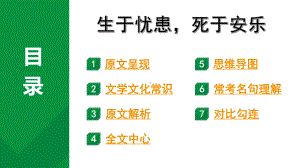 2024成都中考语文备考文言文专题 生于忧患死于安乐“三行对译”（教学课件）.pptx