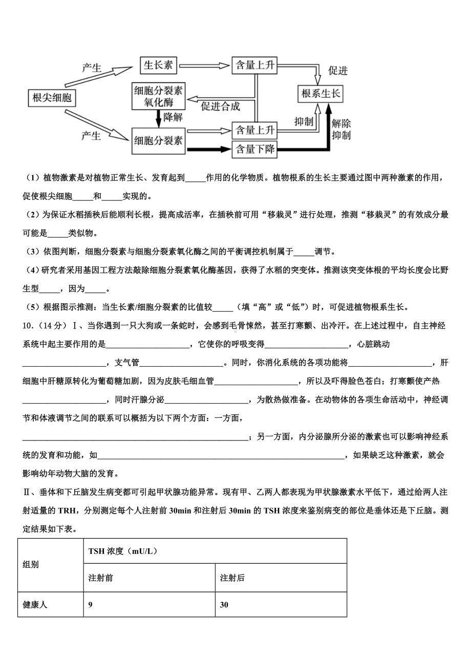 山东省昌乐县第一中学2023-2024学年生物高二上期末学业质量监测试题含解析.doc_第3页