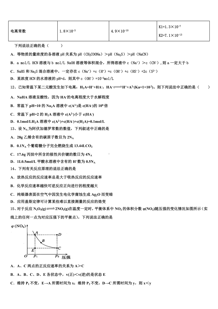 2023年湖南省怀化市中方县第二中学化学高二上期末达标检测试题含解析.doc_第3页