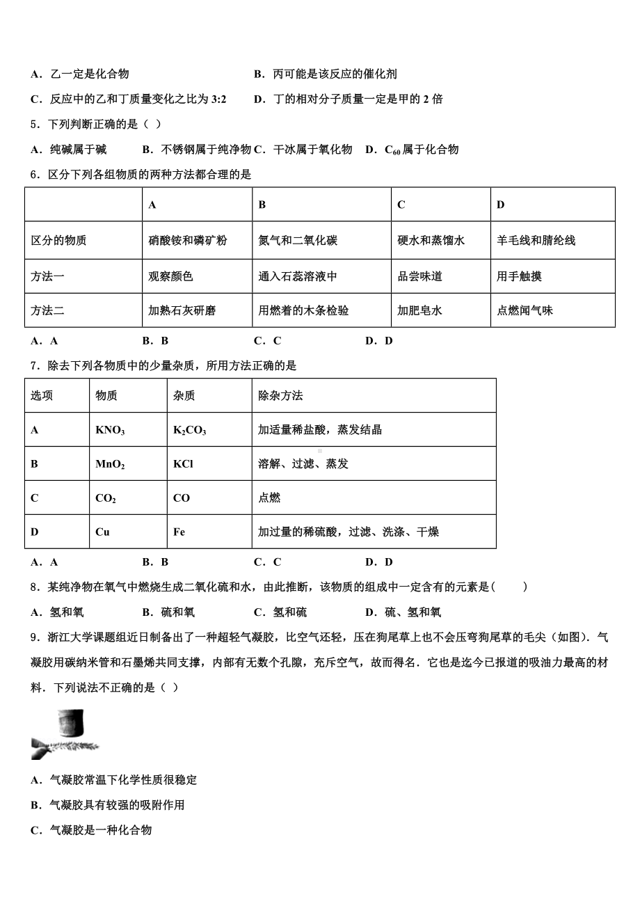 2024届陕西省渭南市临渭区重点名校中考化学模拟试题含解析.doc_第2页