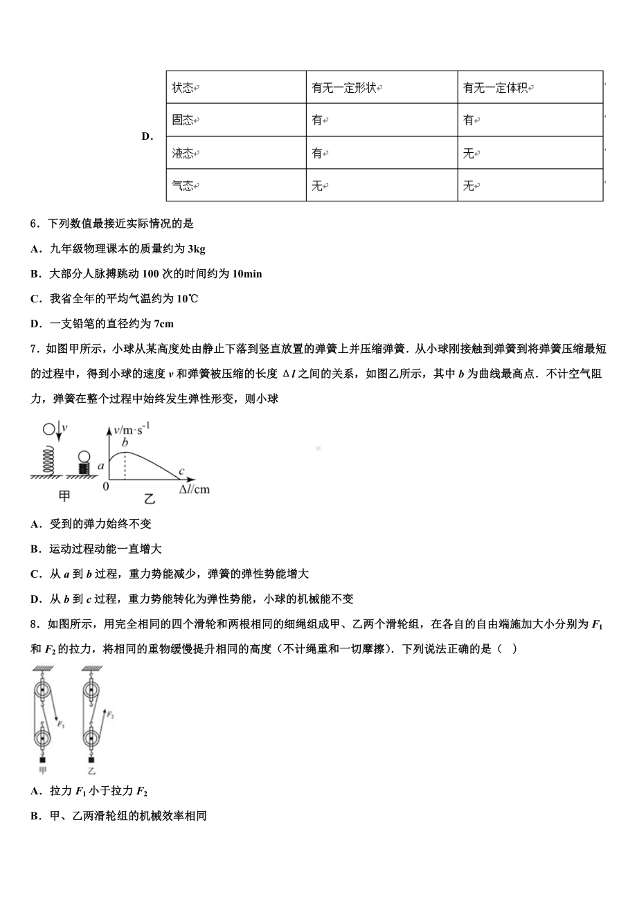 广西北部湾经济区市级名校2024届中考试题猜想物理试卷含解析.doc_第3页