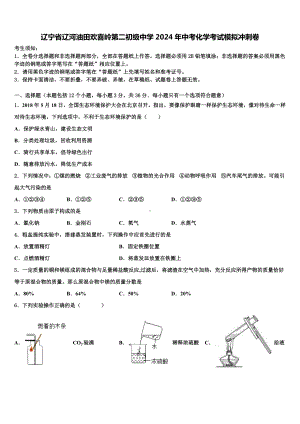 辽宁省辽河油田欢喜岭第二初级中学2024年中考化学考试模拟冲刺卷含解析.doc