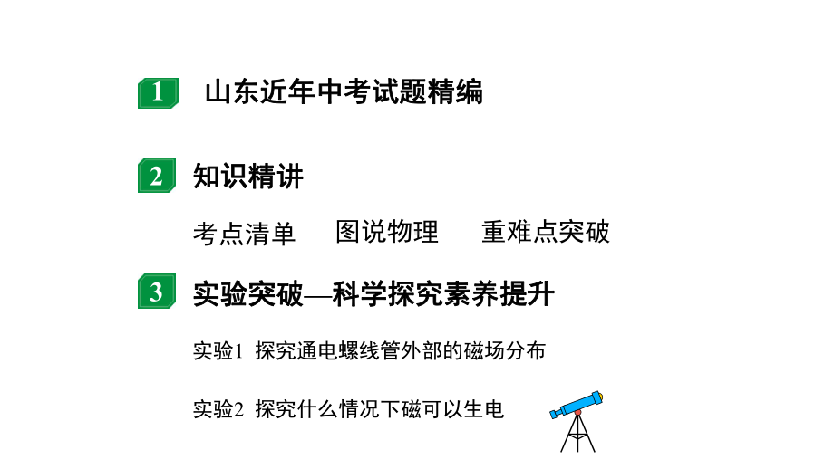 2024山东中考物理二轮重点专题研究 第十五章电与磁（课件）.pptx_第2页