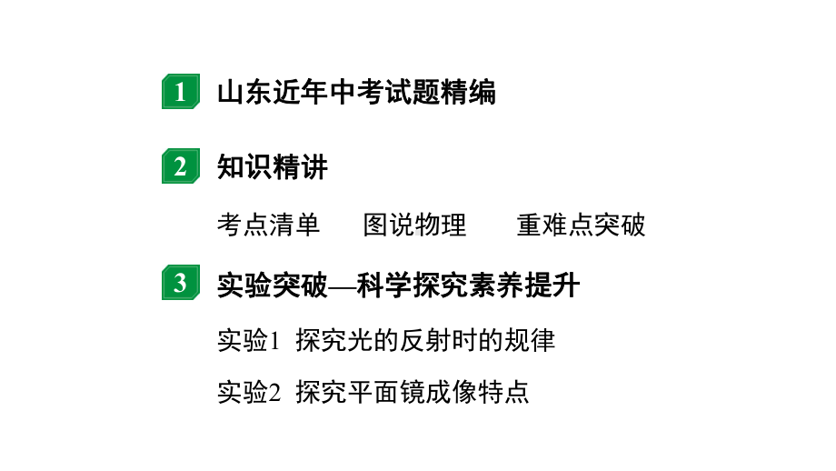 2024山东中考物理二轮重点专题研究 第二章光现象（课件）.pptx_第2页