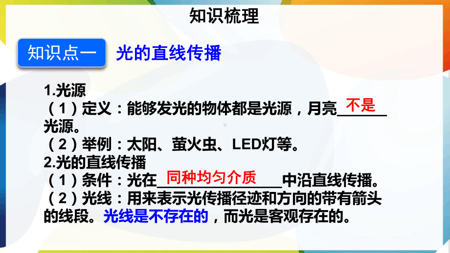 2024新人教版八年级上册《物理》第四章 光现象复习和总结ppt课件 (共39张PPT) .pptx_第3页